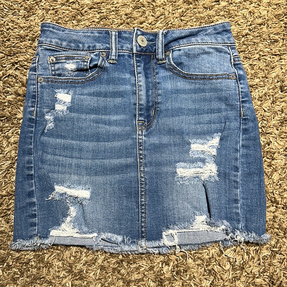 American egal jean skirt